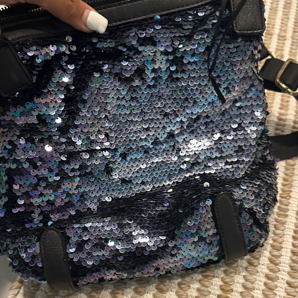 Juicy Couture Black and Blue Sequin Crossbody Bag - Picture 10 of 11